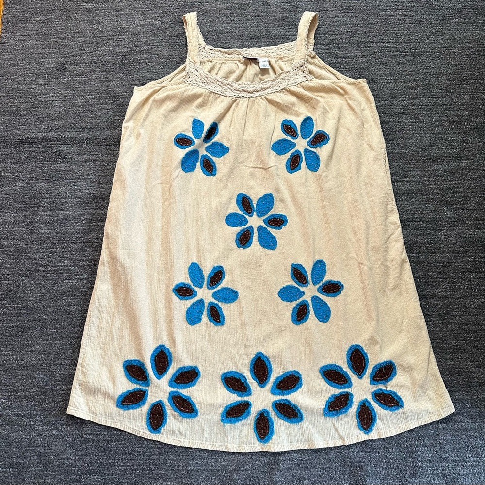 Vintage Only Necessities Dress Women 2X Plus Floral Hippie Festival Boho Gauzey